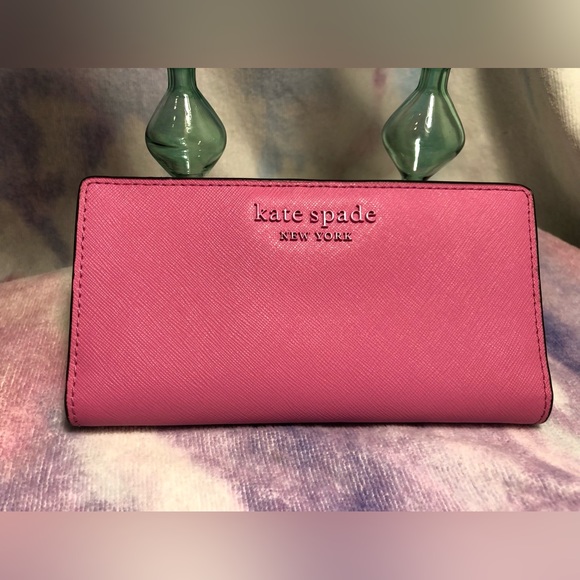 Kate spade pink on pink snap wallet - Picture 9 of 12